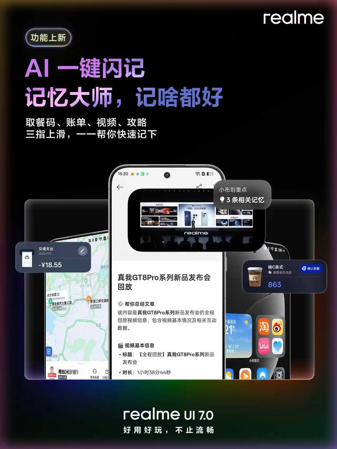 真我GT8 Pro震撼登场：AI全面升级，Realme UI 7.0开启智能新纪元